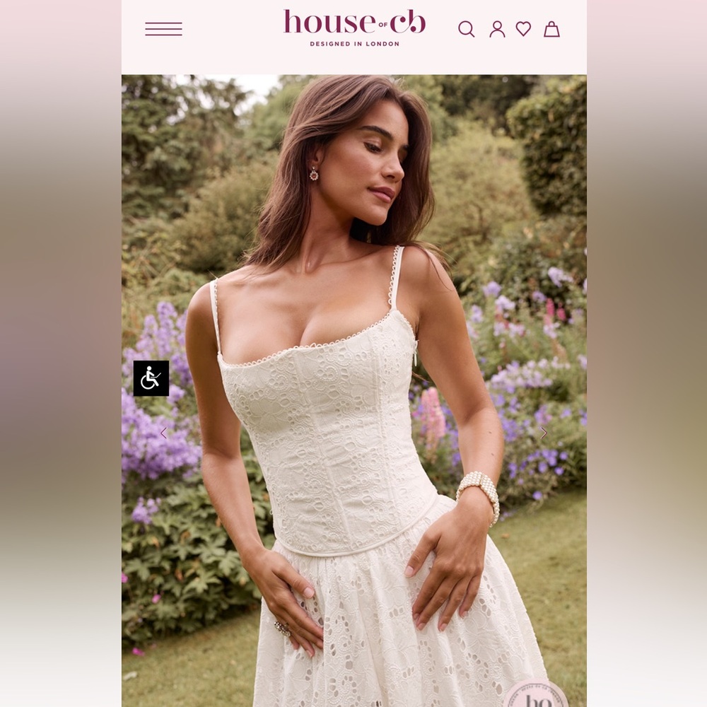 House of CB White Lace Corset